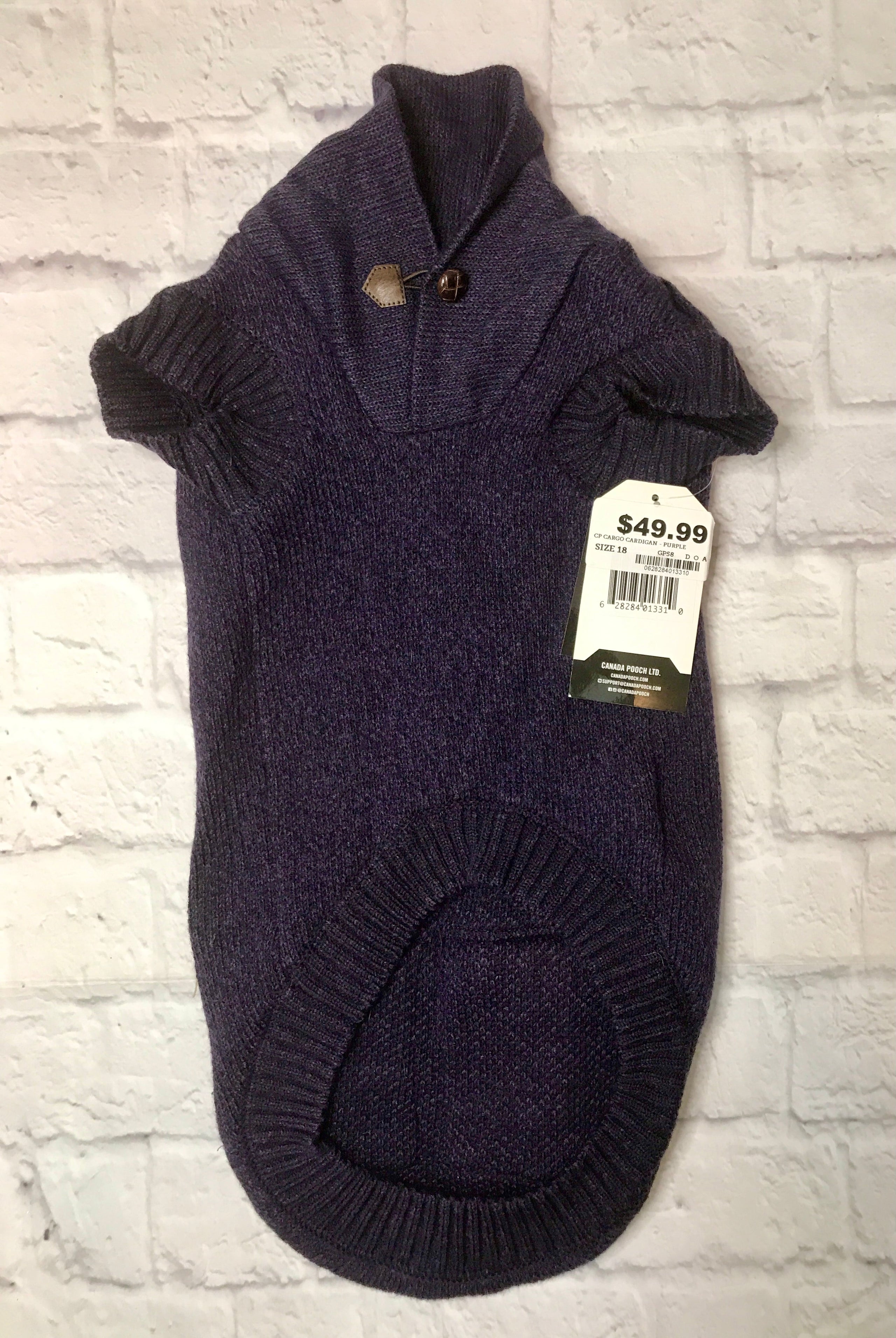 Purple cardigan canada top
